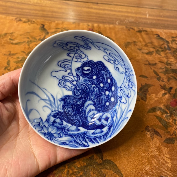 承春青花金蝉普洱杯