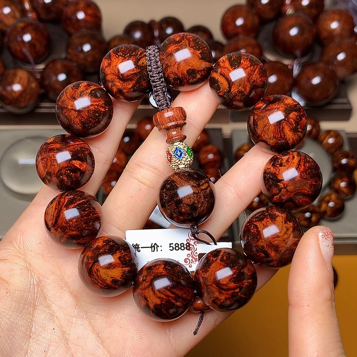 花梨木类手串/手链黄花梨风化料老挝花梨土埋料2.0