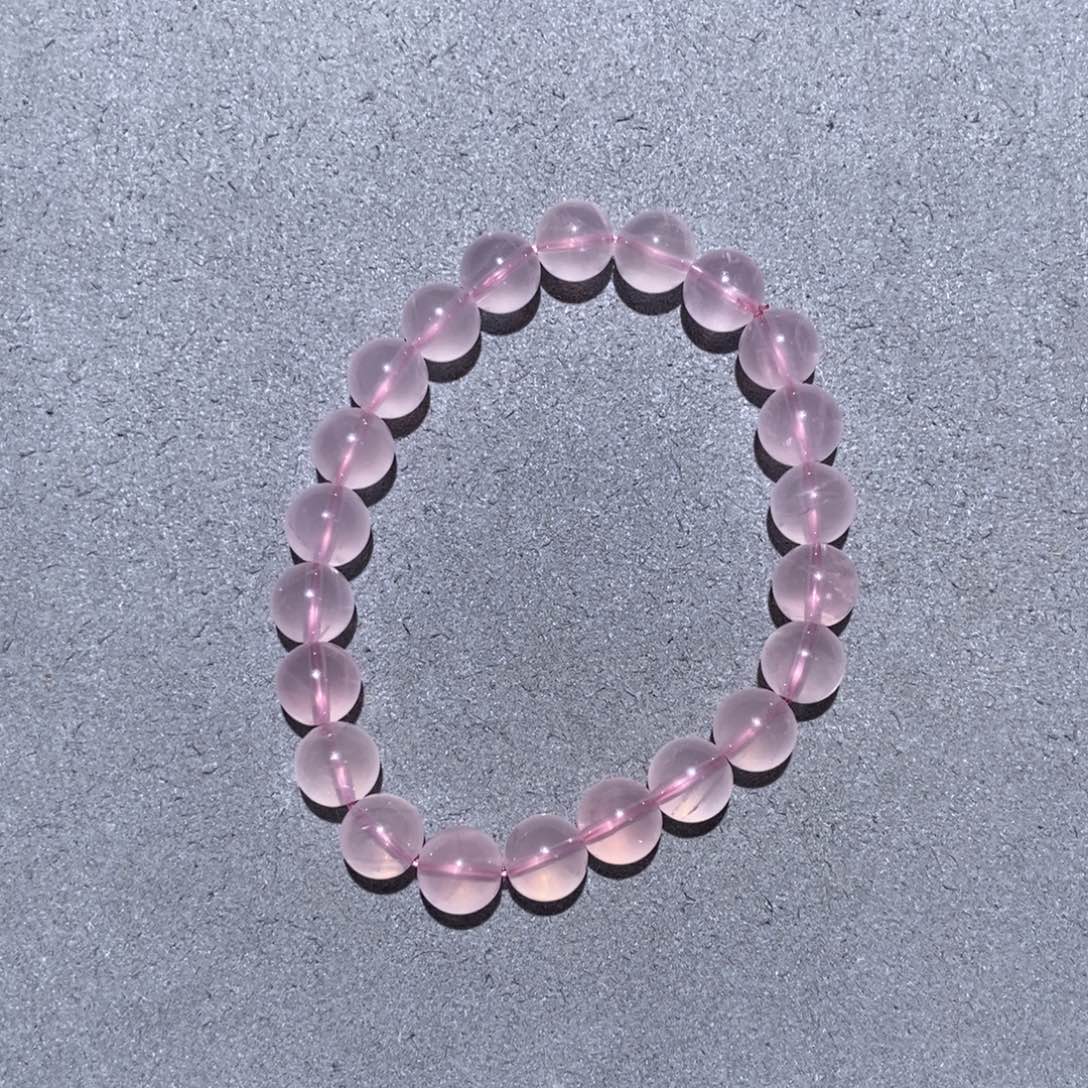 手链水晶未镶嵌粉水晶8m