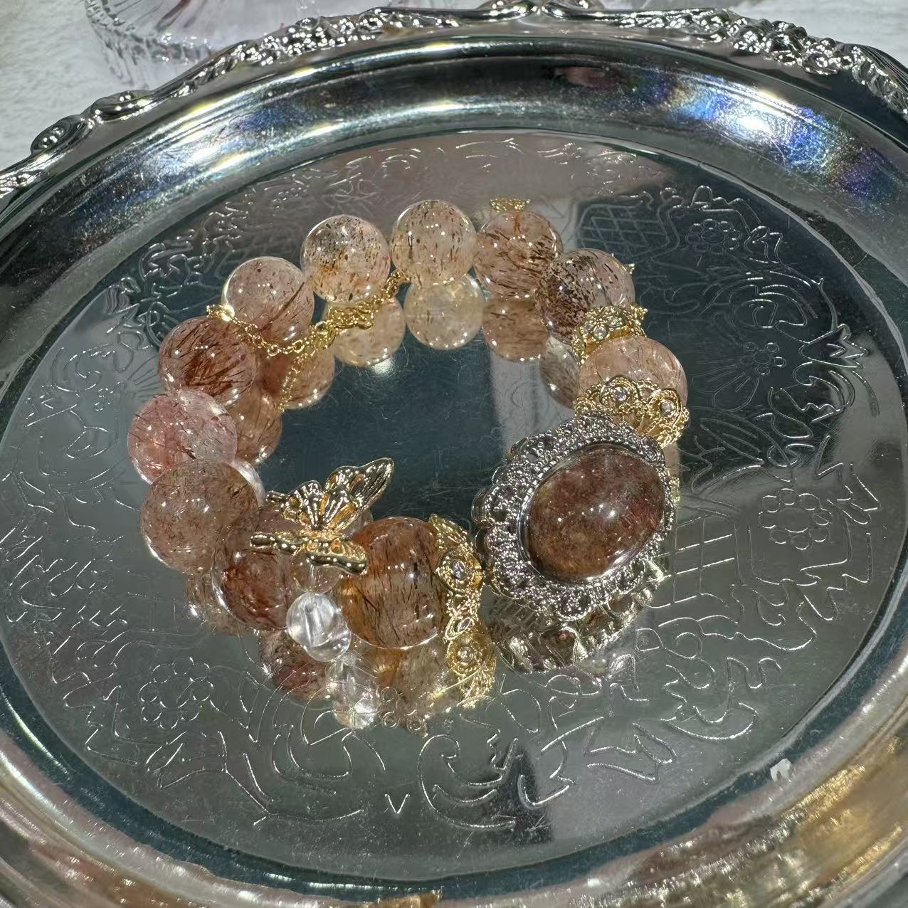 【拾壹水晶】天然黑金超-单圈手链多样性发货发其一A034