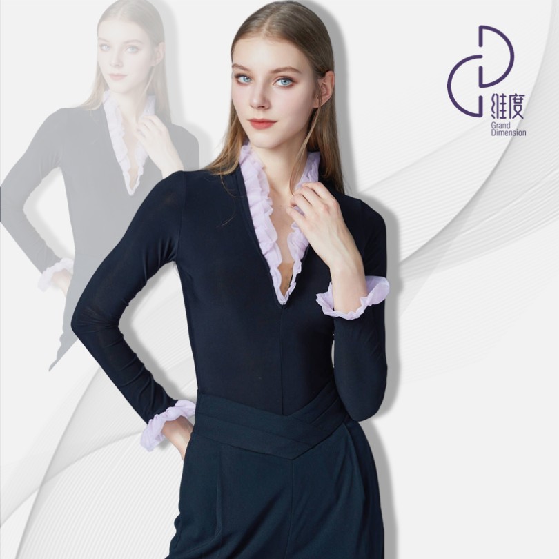 【维度舞服】Y141 女士上衣摩登舞衣拉丁舞练习服赛服溯源好物