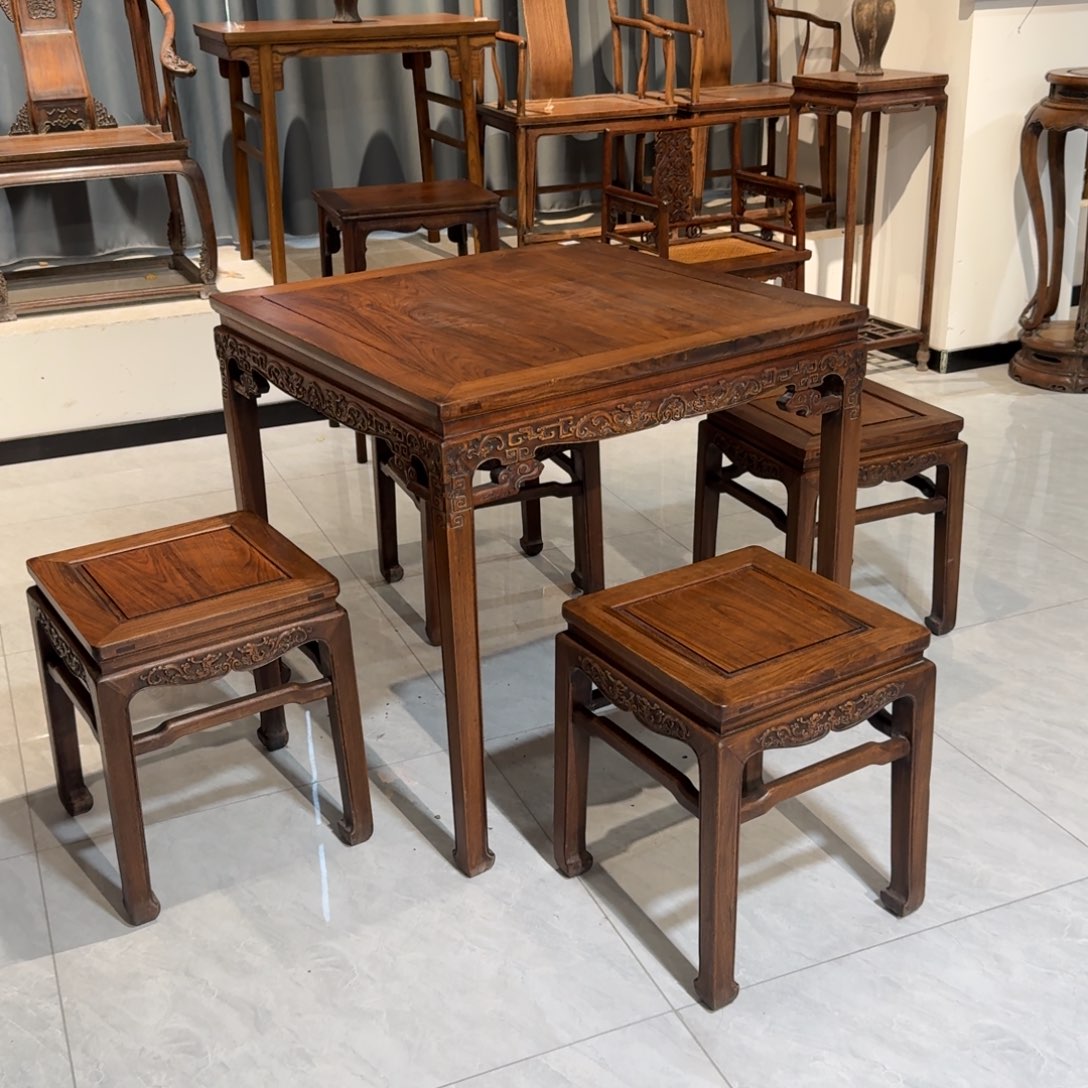 木精品方桌一套包邮