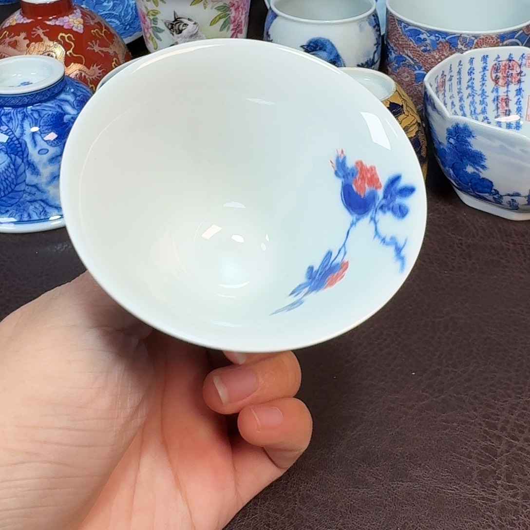 现代景德镇陶瓷盖碗
