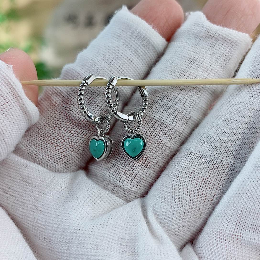 绿松石珠宝奇石银S925镶嵌