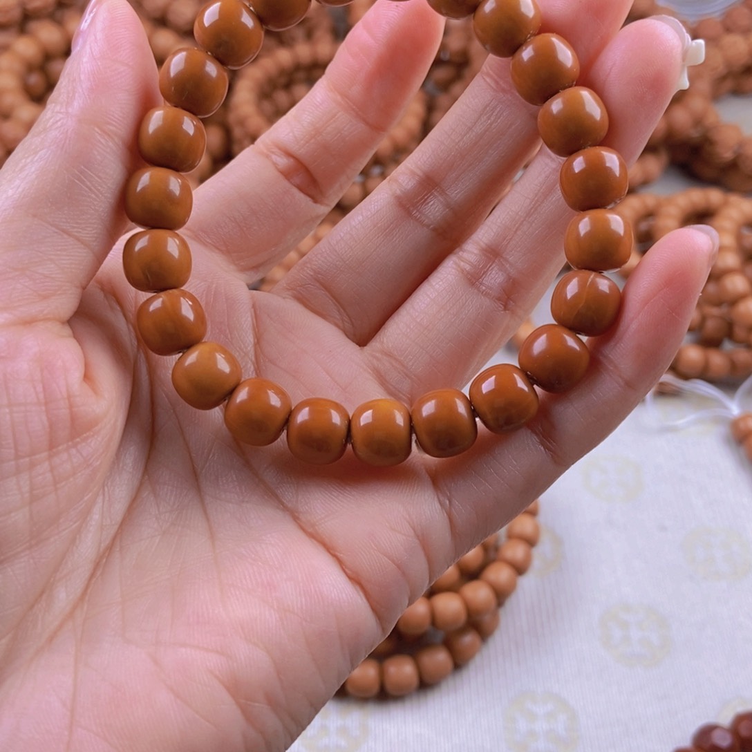 桃核手串瑕疵刀痕小老型