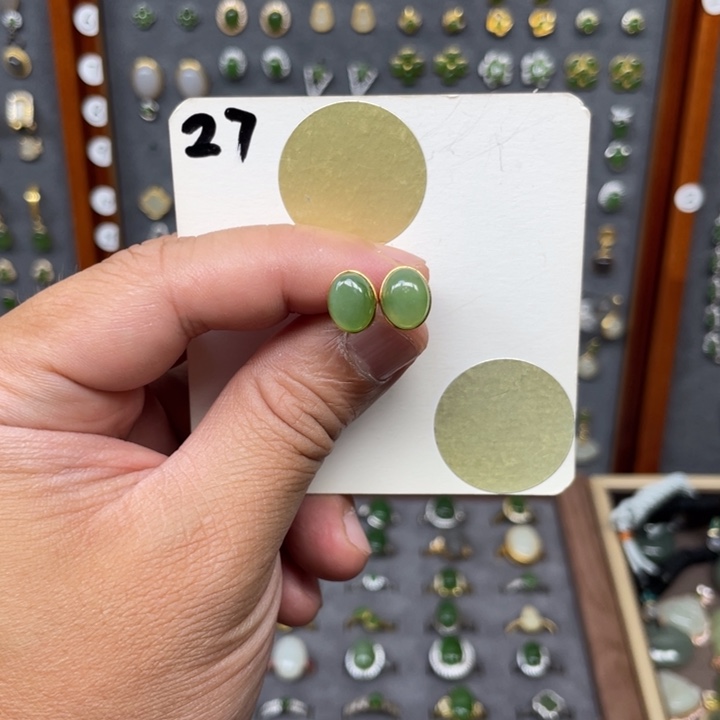 和田玉戒指银S925镶嵌和田玉27