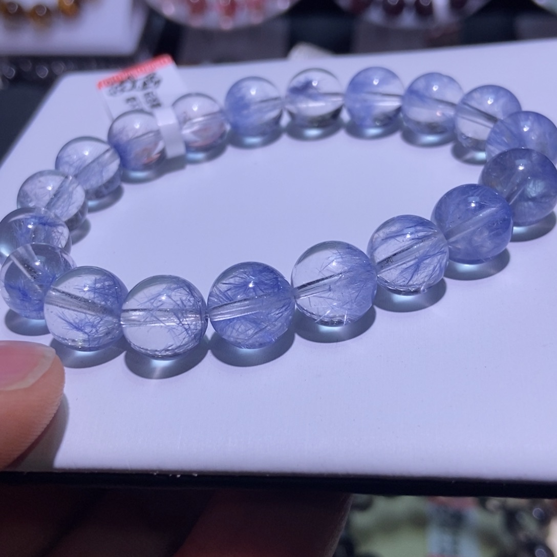 水晶手串未镶嵌蓝线石