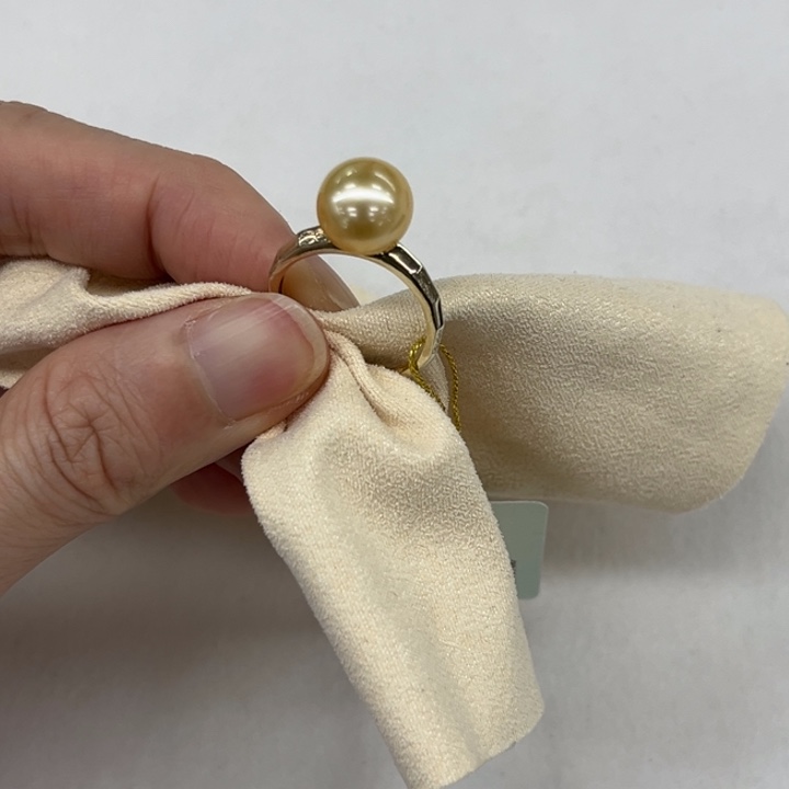 银S925镶嵌海水珍珠戒圈10-11