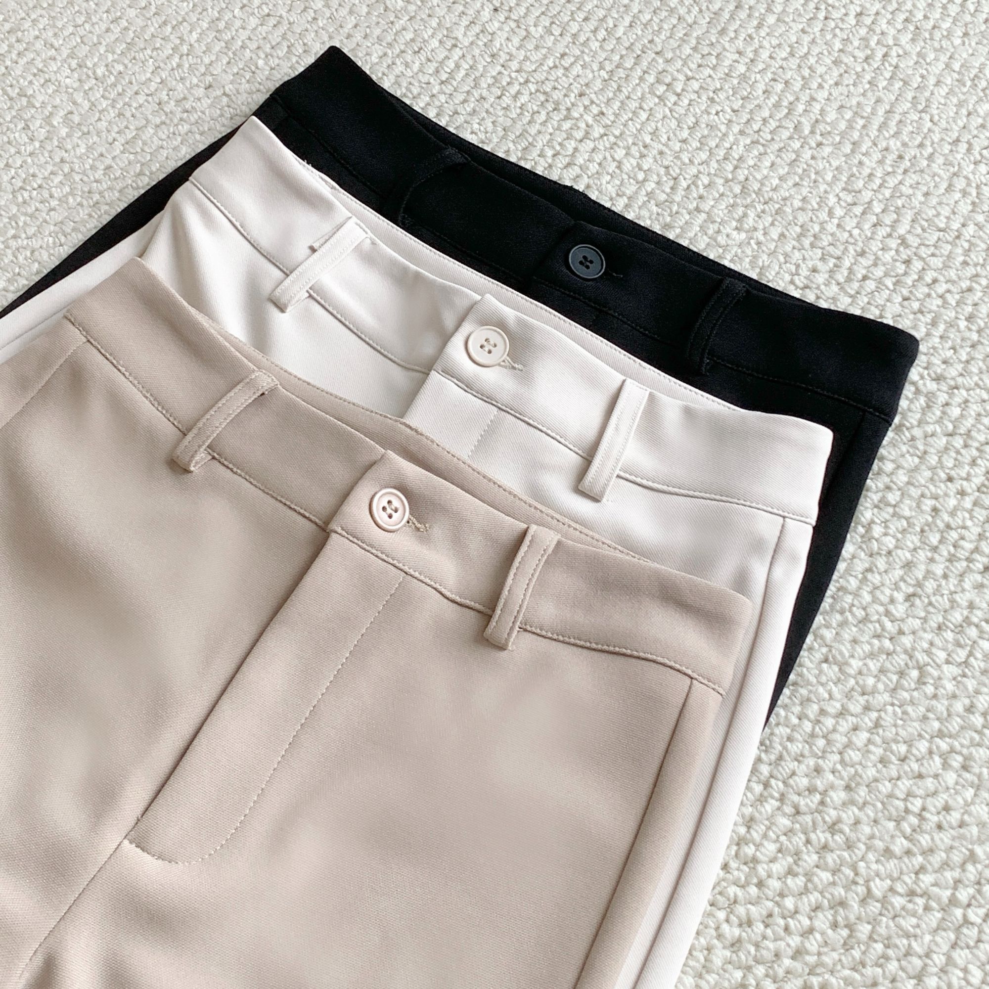 韩版气质超模显瘦身材高腰微喇叭裤垂感休闲裤蜜桃臀修身西裤