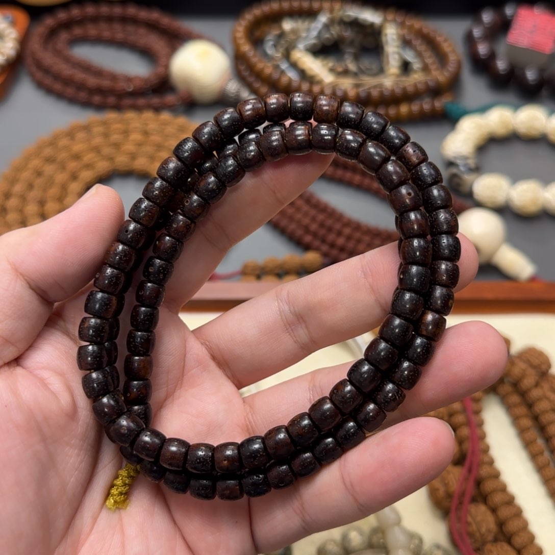 星月菩提吊坠陈化料直切7.6×6.4mm