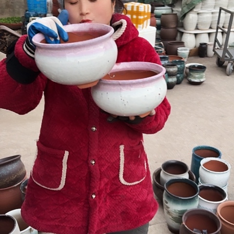 口20高12瑕疵盆子。