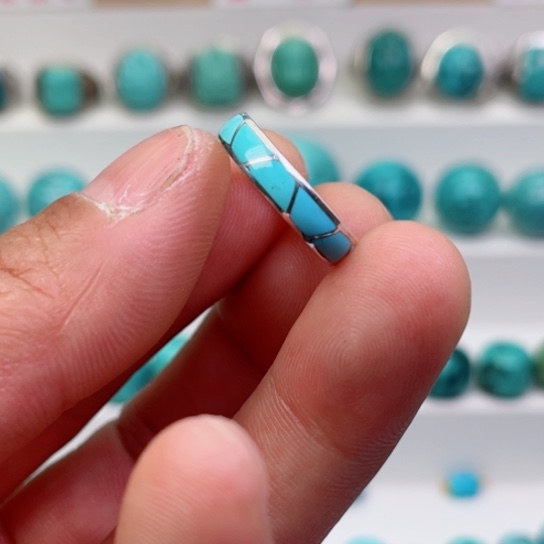 绿松石珠宝奇石银S925镶嵌A****G