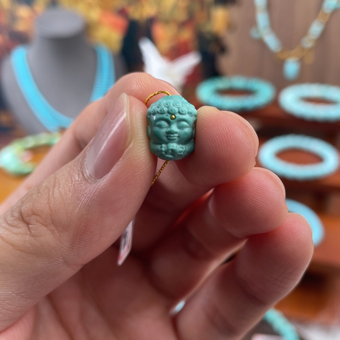 绿松石手链未镶嵌宝宝佛