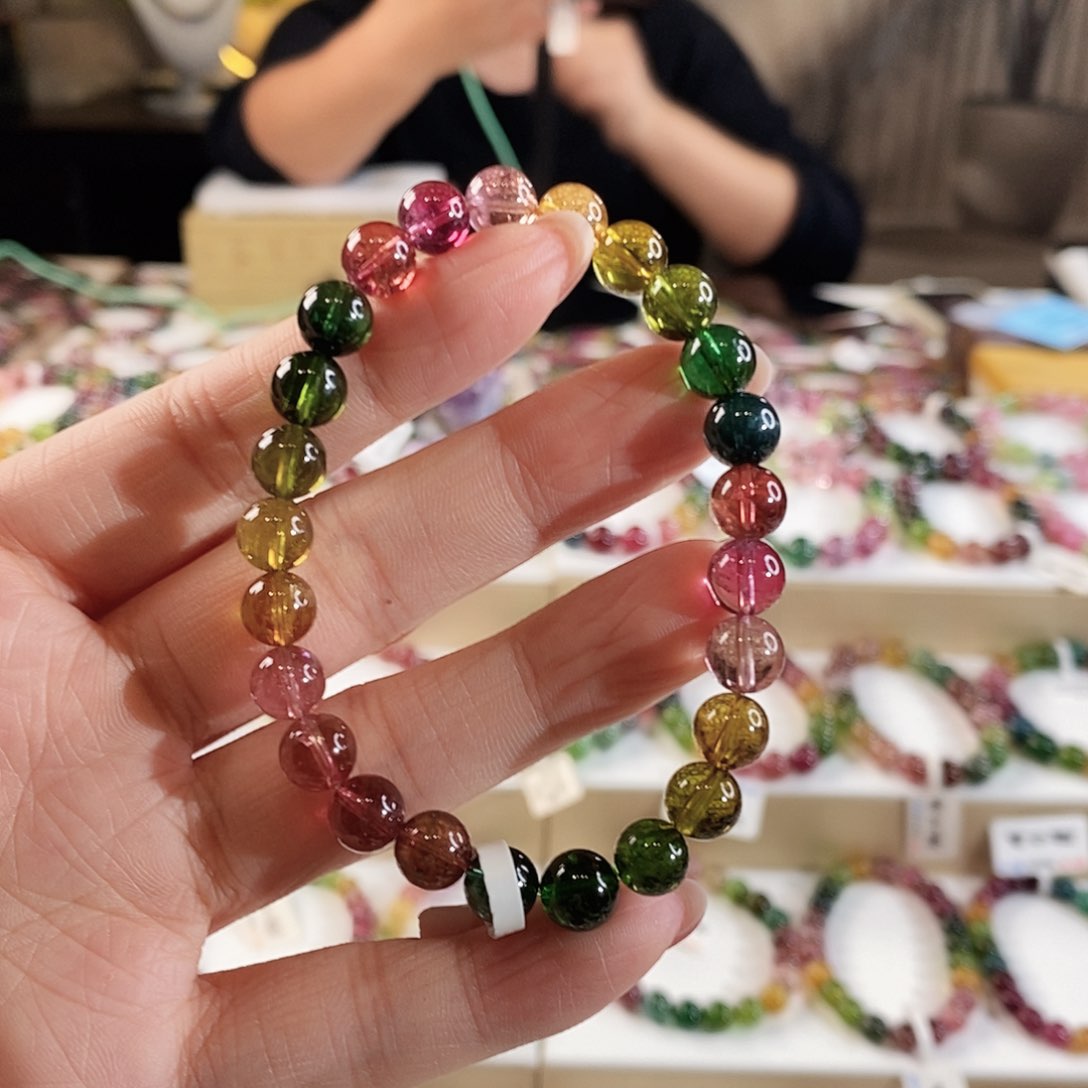 手串未镶嵌碧玺G2418单圈颜色微差