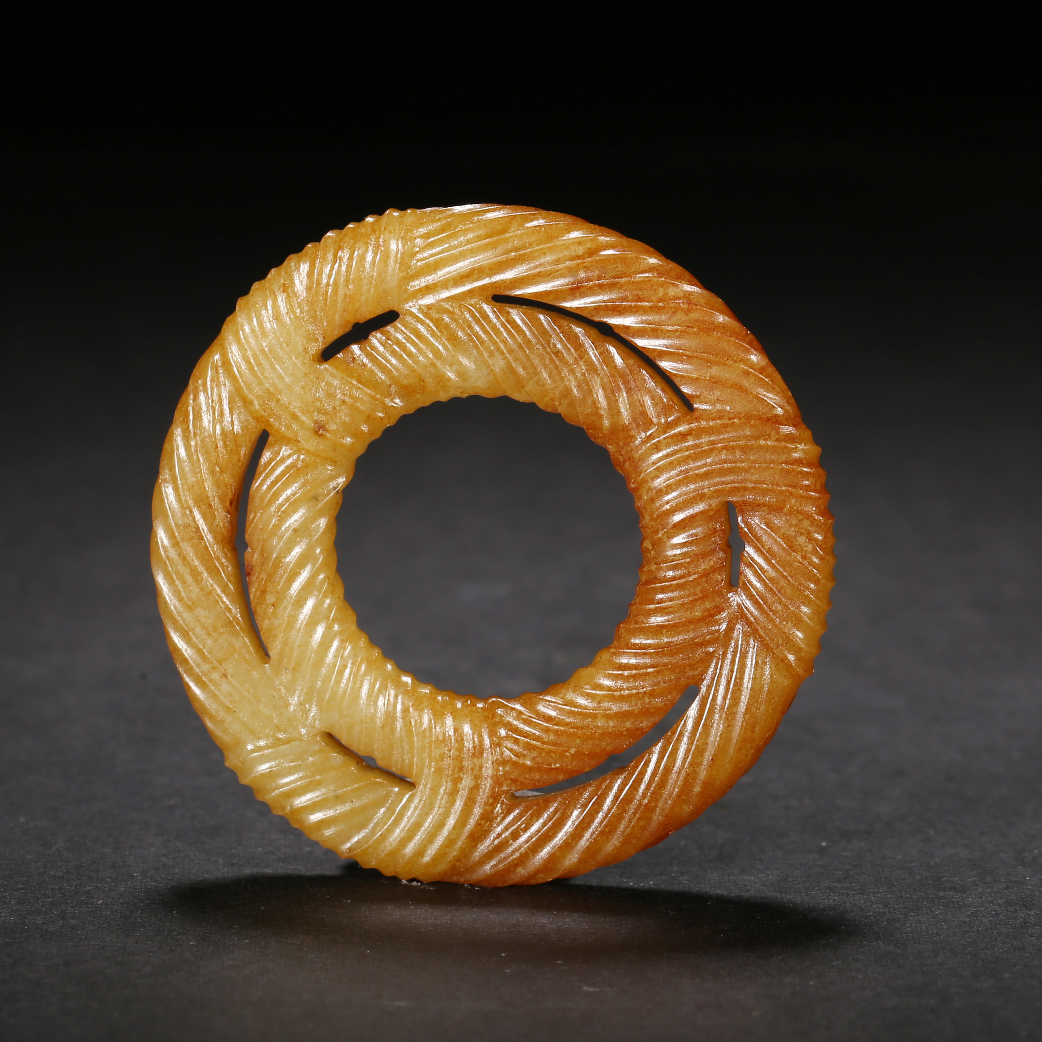 明代*双绞丝纹环/03SW4351/和田玉【北京文博】