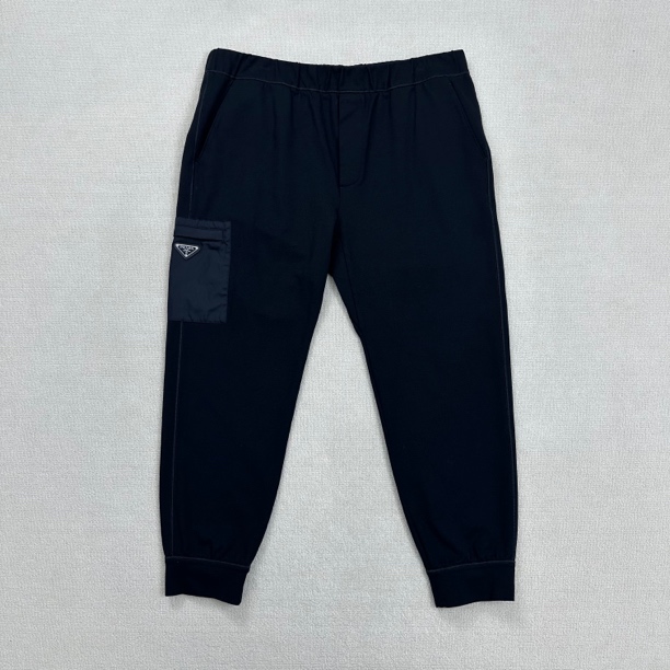 99新 Prada/普拉达 三角钢标束脚裤/XXXL码/WL1149