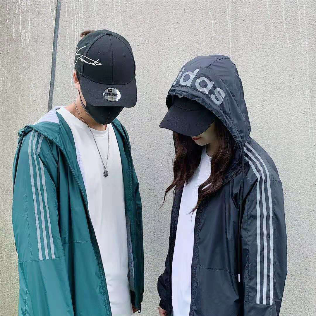 【门店同款】情侣款连帽风衣外套防晒服-2834