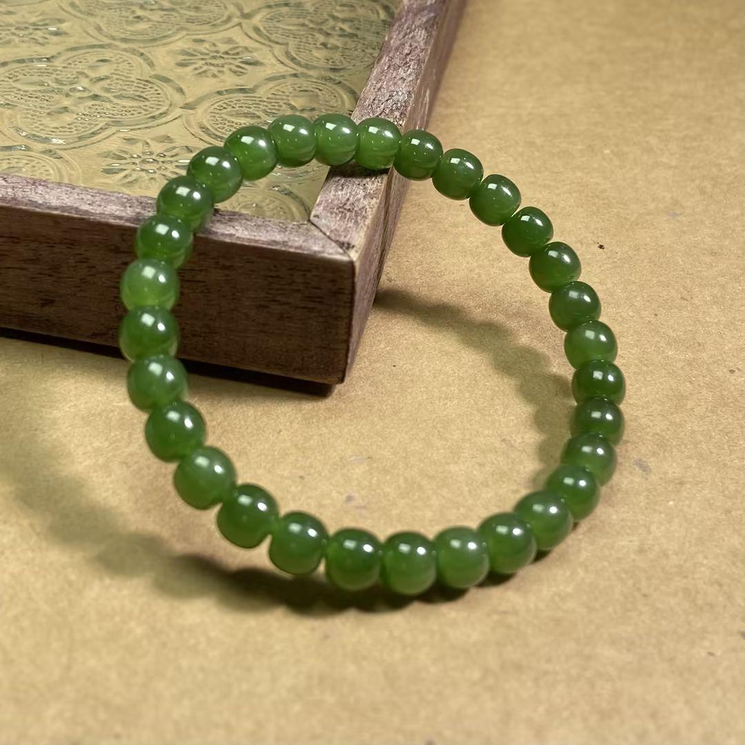 【央央好物专属】和田玉碧玉老型手串（多样性发一）B49003