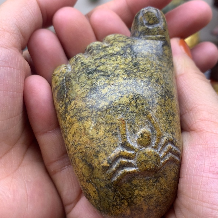 【闪购商品】岫岩河磨玉（透闪石质玉）手把未镶嵌
