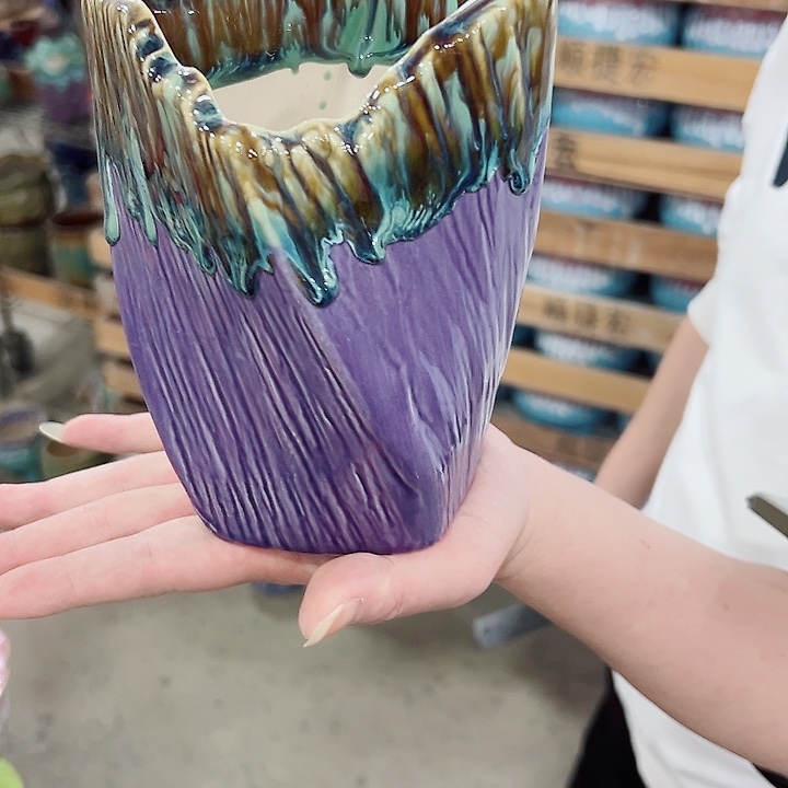 有孔.凑满10元发货多肉陶瓷花盆！