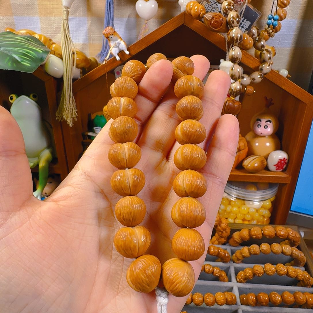 猴头核桃手串手工拉丝屁桃