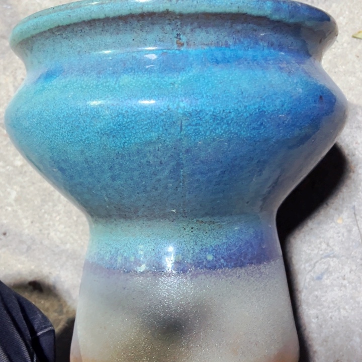 紫砂花盆高26口24瑕疵