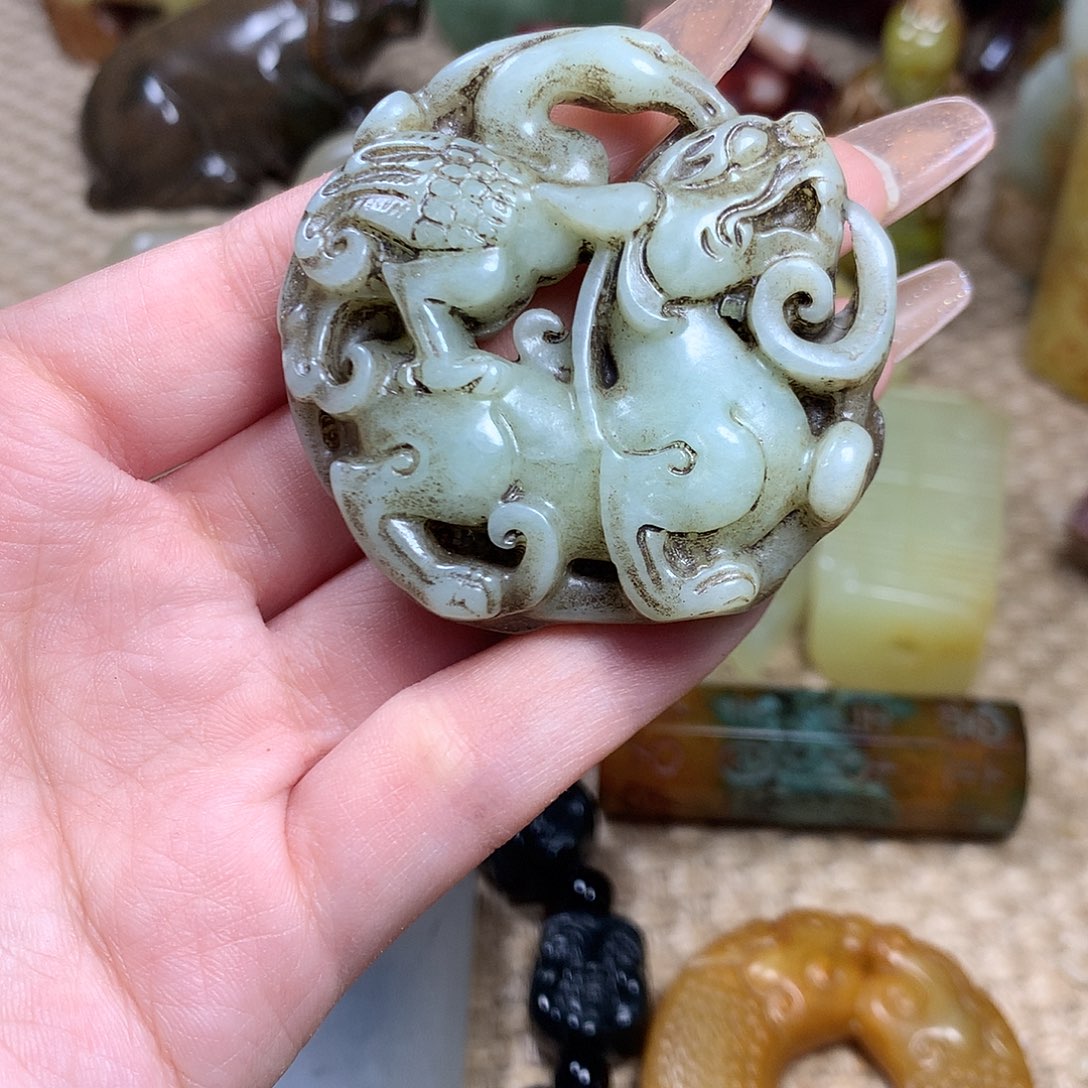 白玉菩提吊坠挂件