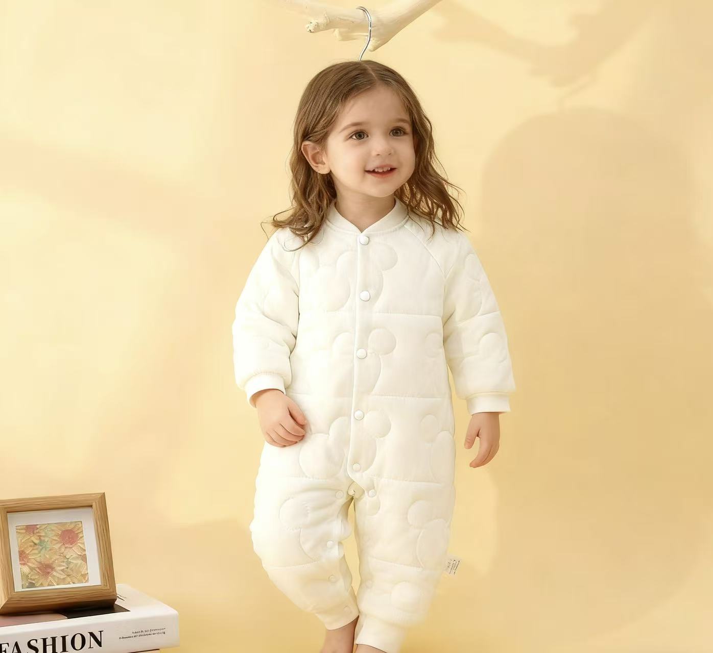 [米奇]爬服秋冬款家居哈衣棉衣A类0-2岁80克薄棉男女长袖婴童婴儿