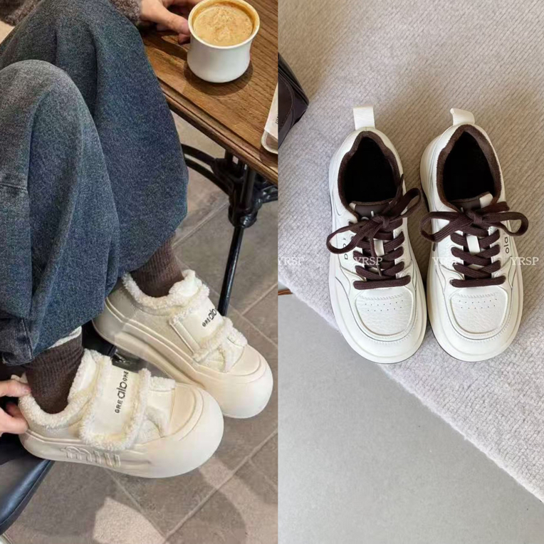 【小虹虹商贸】2025冬季新款韩式时尚休闲加绒百搭板鞋