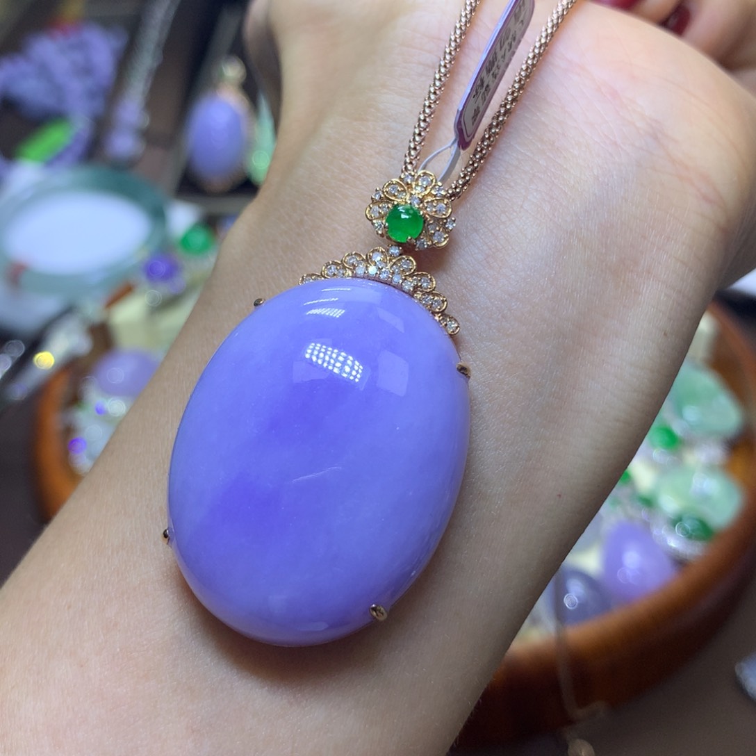 【闪购商品】翡翠颈饰18K金镶嵌翡翠