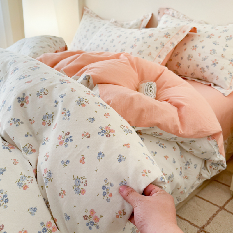 新款全棉母婴级100A类有氧双层纱四件套床上用品床单被套家居宿舍