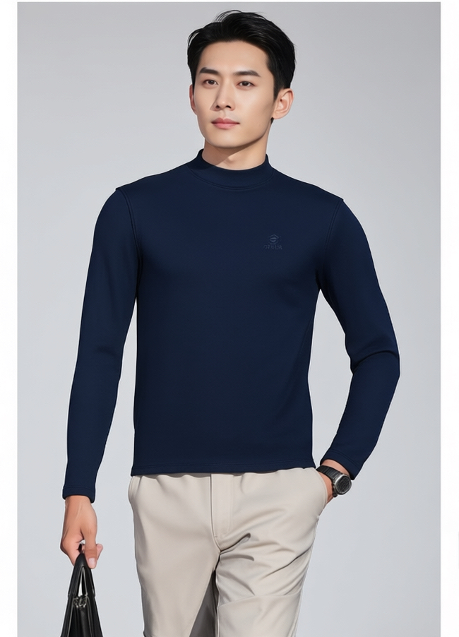 山羊绒长袖圆领保暖上装打底衫