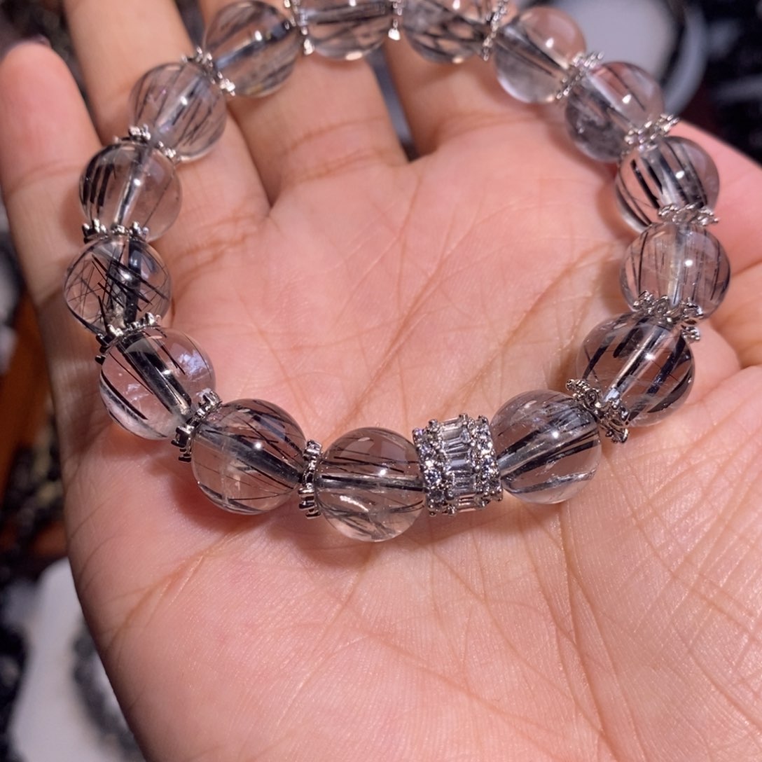 水晶手链未镶嵌黑发晶顺发11mm