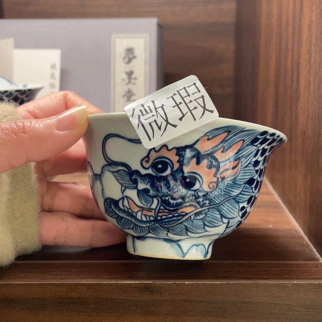 微瑕釉下彩纯手绘