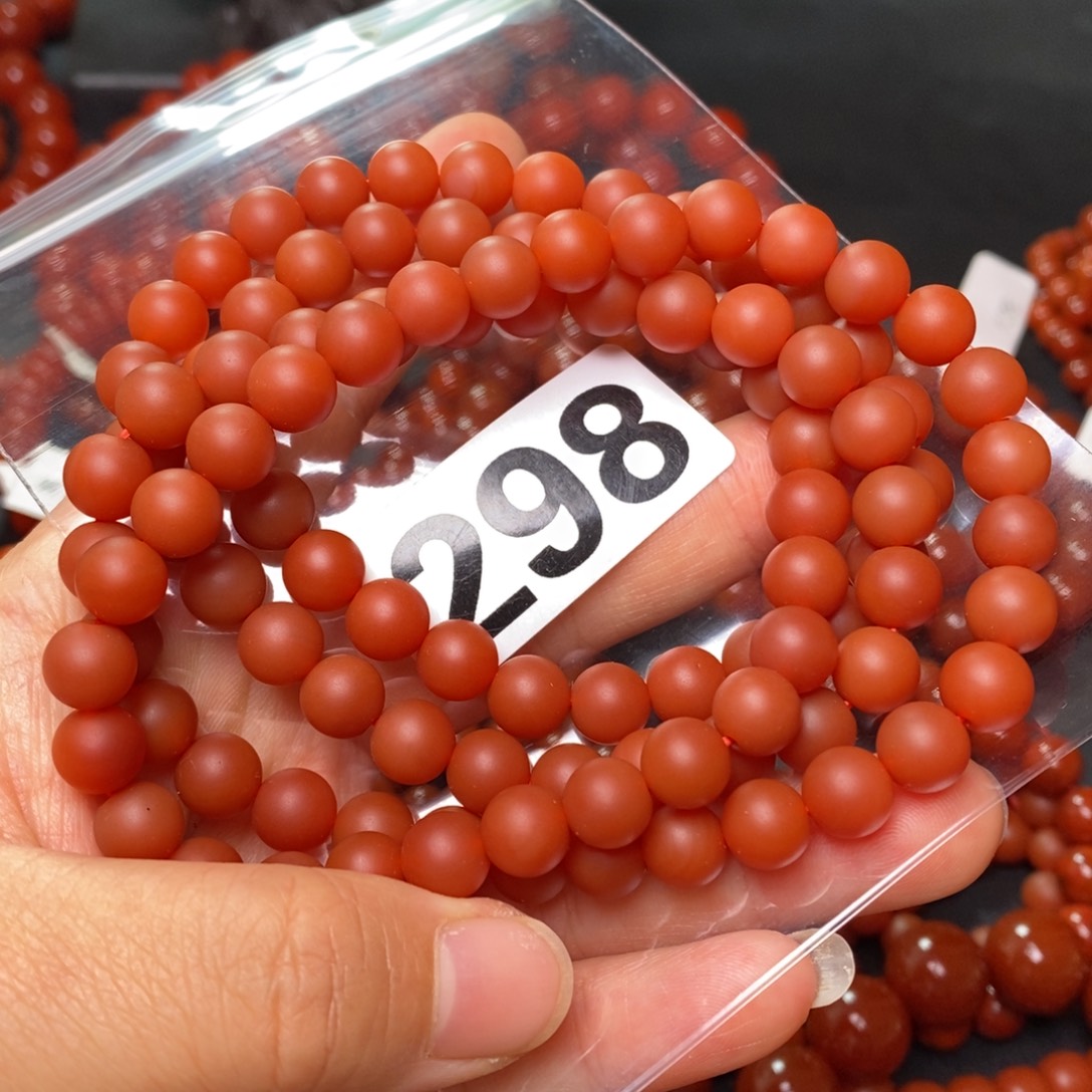 灰***3南红玛瑙未镶嵌手链