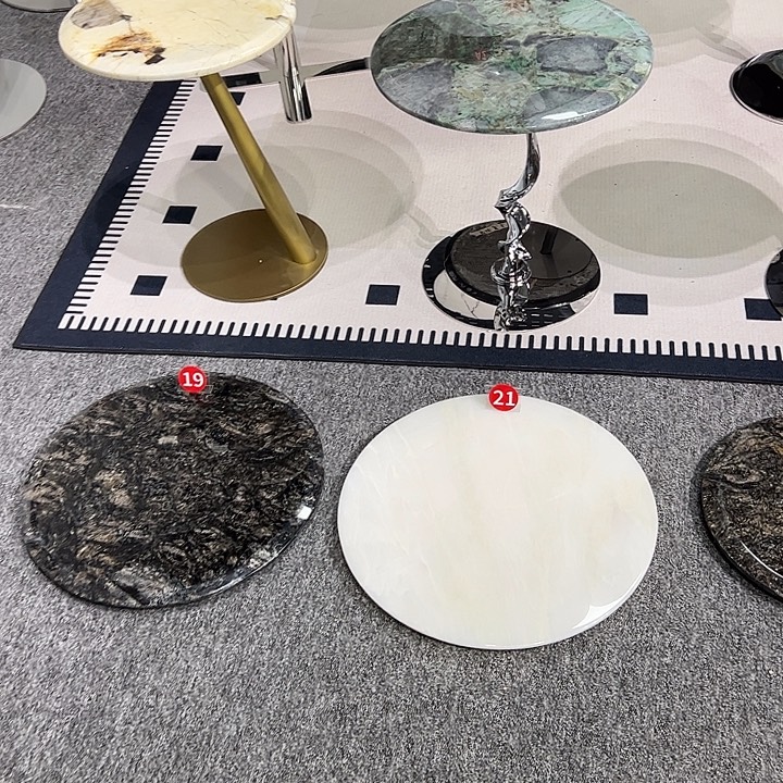 大理石卡里冰里奢石方形边几