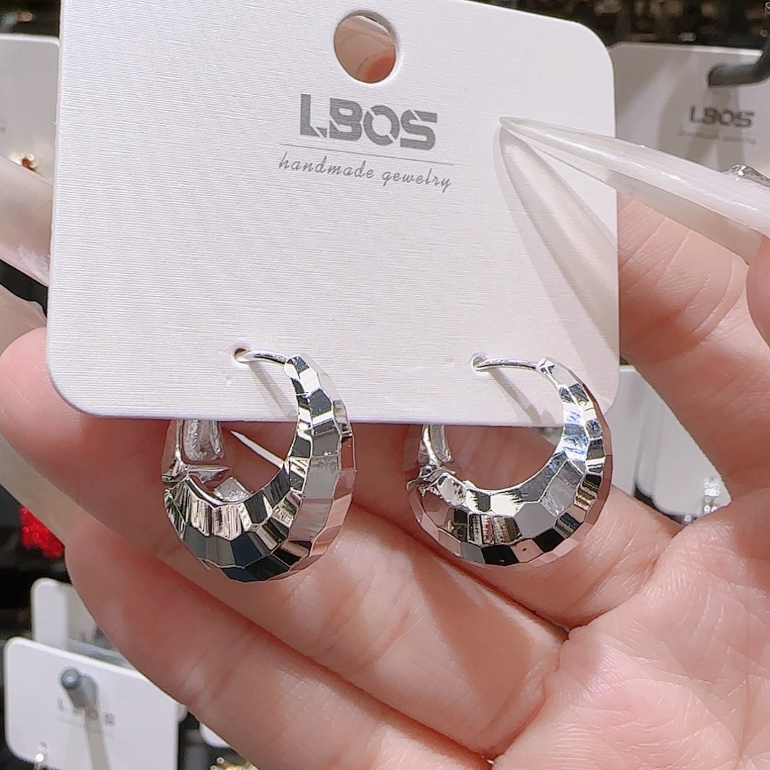 铜合金锆石925银耳环