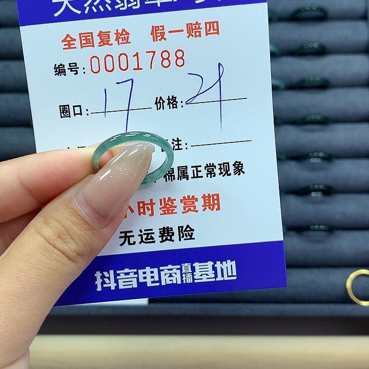 翡翠戒指未镶嵌      1788