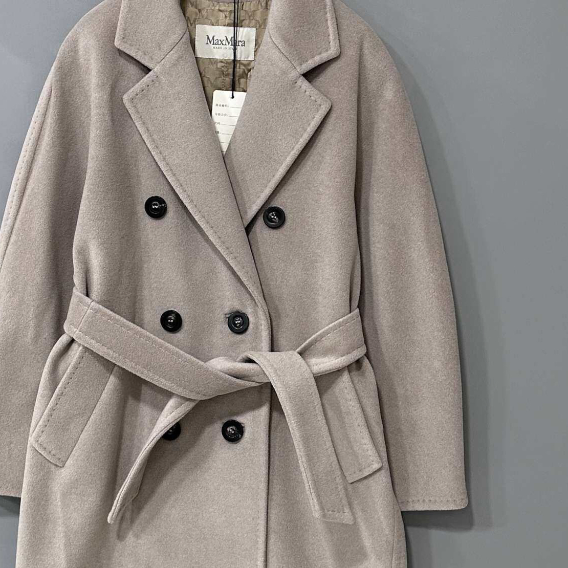 99新 MaxMara 101801 经典沙色大衣/36码/75257