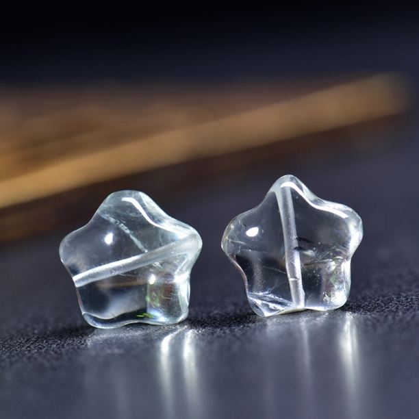 天然绿水晶星星配件手工diy文玩时尚水晶配饰佛珠串珠手链项链