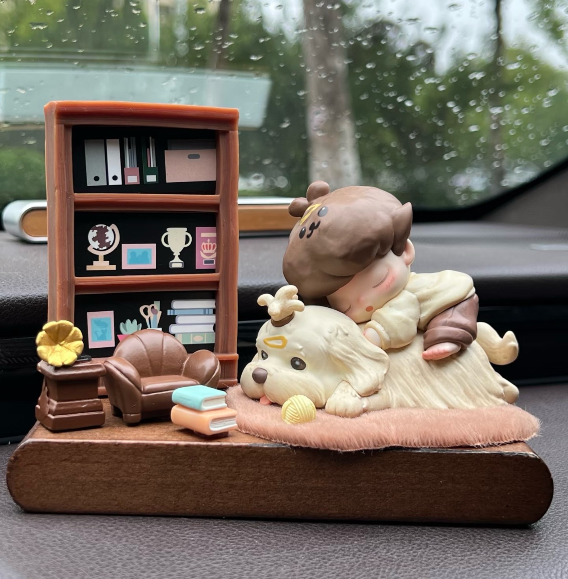 主播代拆潮玩停车牌移车电话号码牌高级感女生汽车摆件