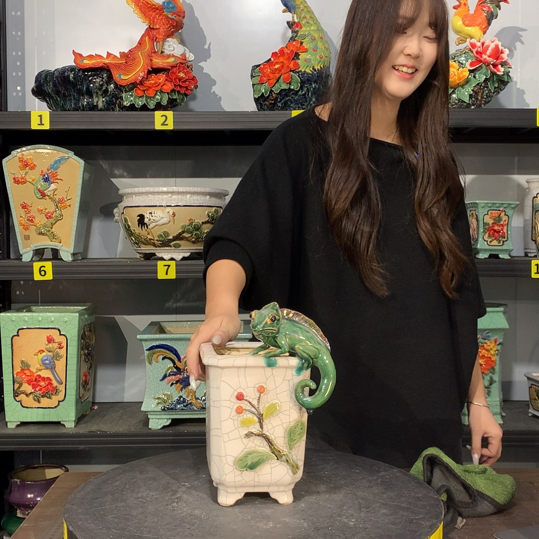 超***仔高温烧制石湾盆花盆