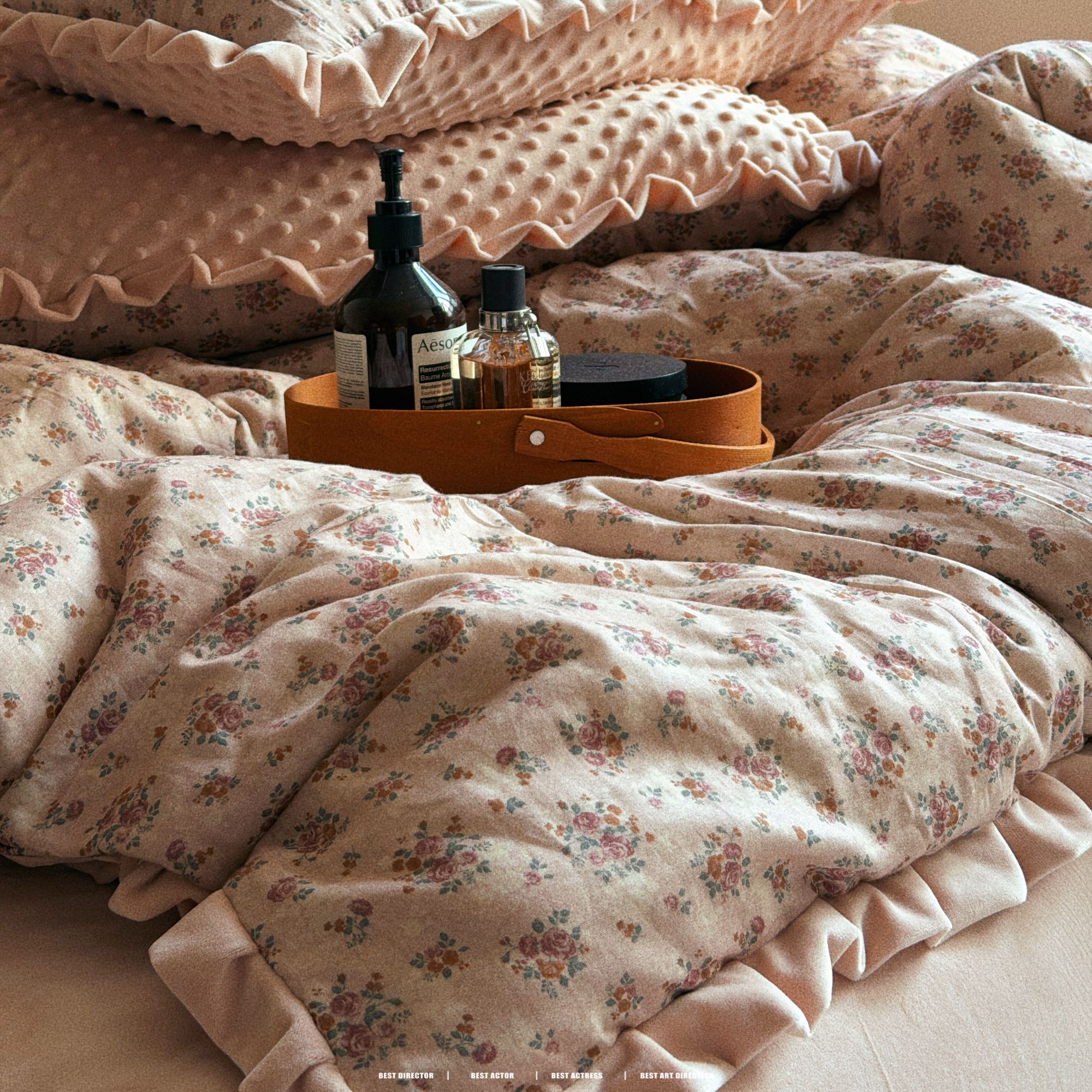 全棉纱布绒工艺花边款三件套四件套柔软床上用品加厚保暖  可机洗