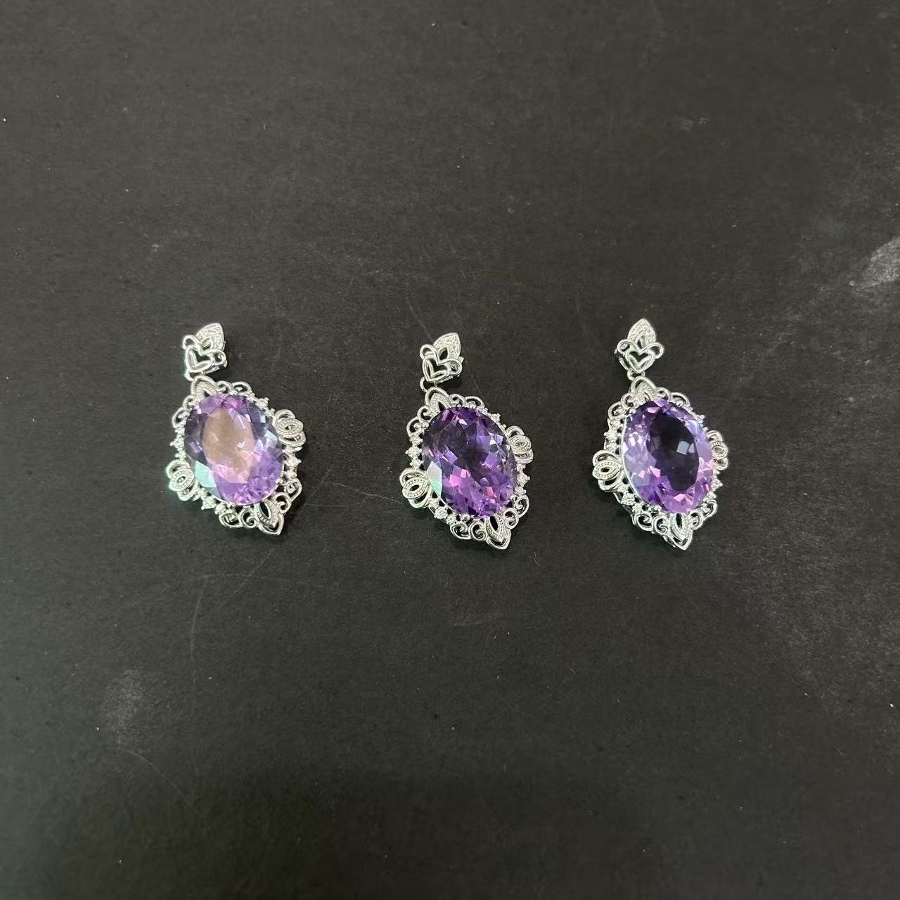 925紫水晶蛋面吊坠（多样性发一件）