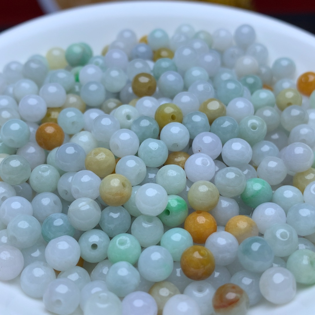 【闪购商品】翡翠手链未镶嵌卡5.7冰淡三彩100个