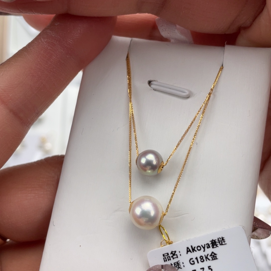 海水珍珠颈饰18K金镶嵌