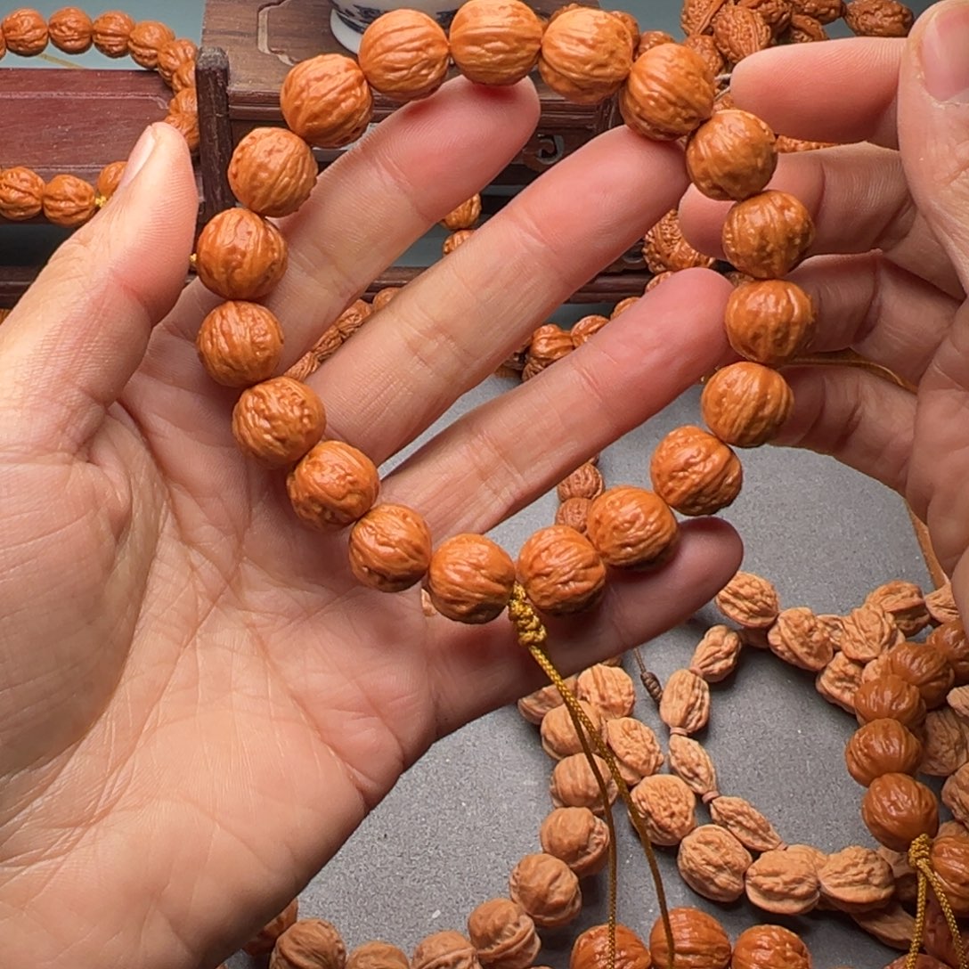 悶***瓶文玩核桃手串14龙珠
