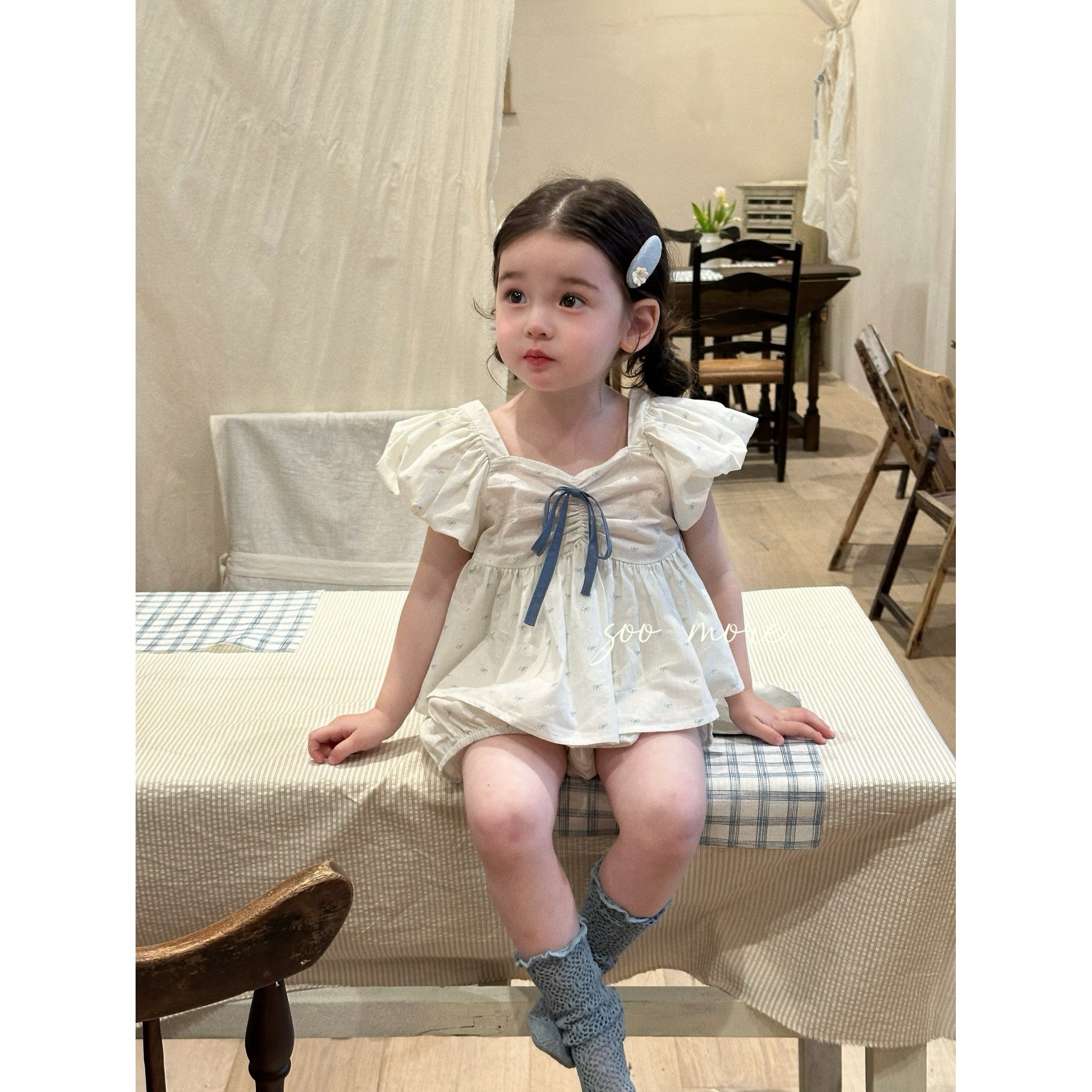 【NO退NO换】欢宝4店-SOO MORE-2025夏-编码0035-6536-泡泡袖上衣