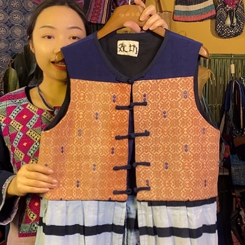 织绣手工制作马甲