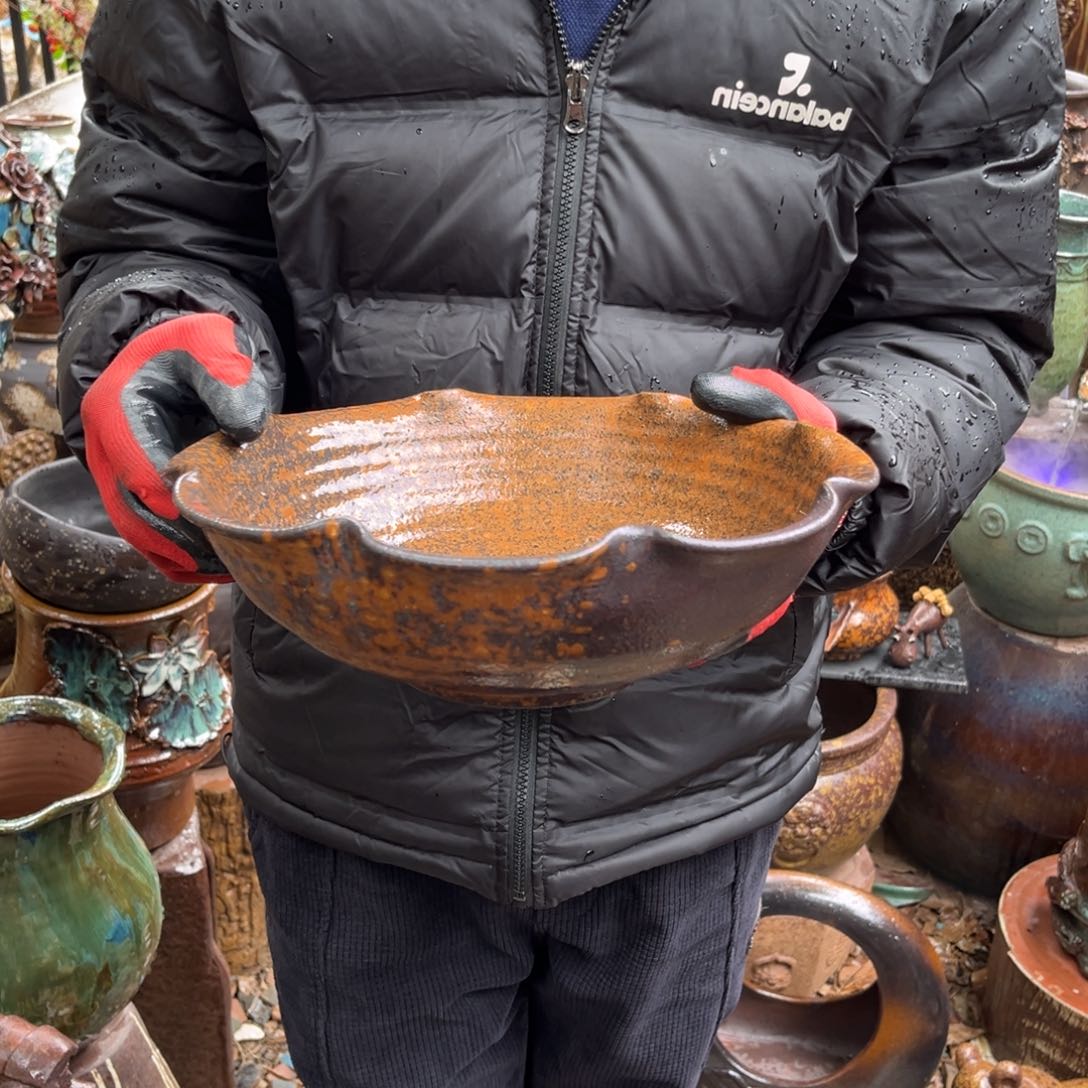 红陶高9 口27无孔瑕